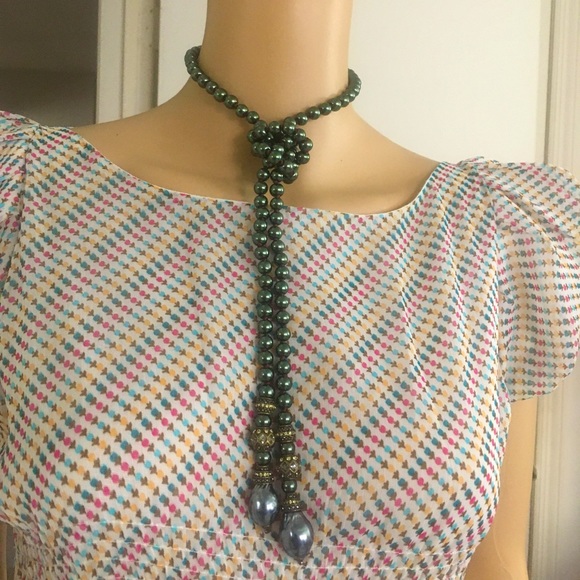 Heidi Daus Swarovski Dyed Tahitian Pearl Scarf - Picture 9 of 13